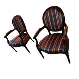 2 medallion armchairs - Paul Smith fabrics published by Gilles Nouhaillac
