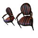 2 fauteuils médaillon - Tissus Paul Smith  édités Gilles Nouhaillac