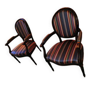 2 medallion armchairs - Paul Smith fabrics published by Gilles Nouhaillac