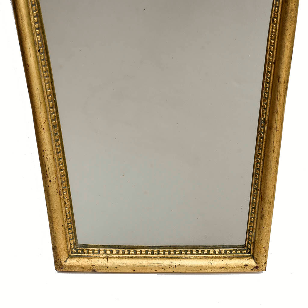 Mirror frame gilded gendarme hat bead row H 37.5 cm