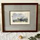 Small watercolor painting landscape Brittany Arzon signed