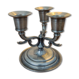 Candle holder three pewter lights