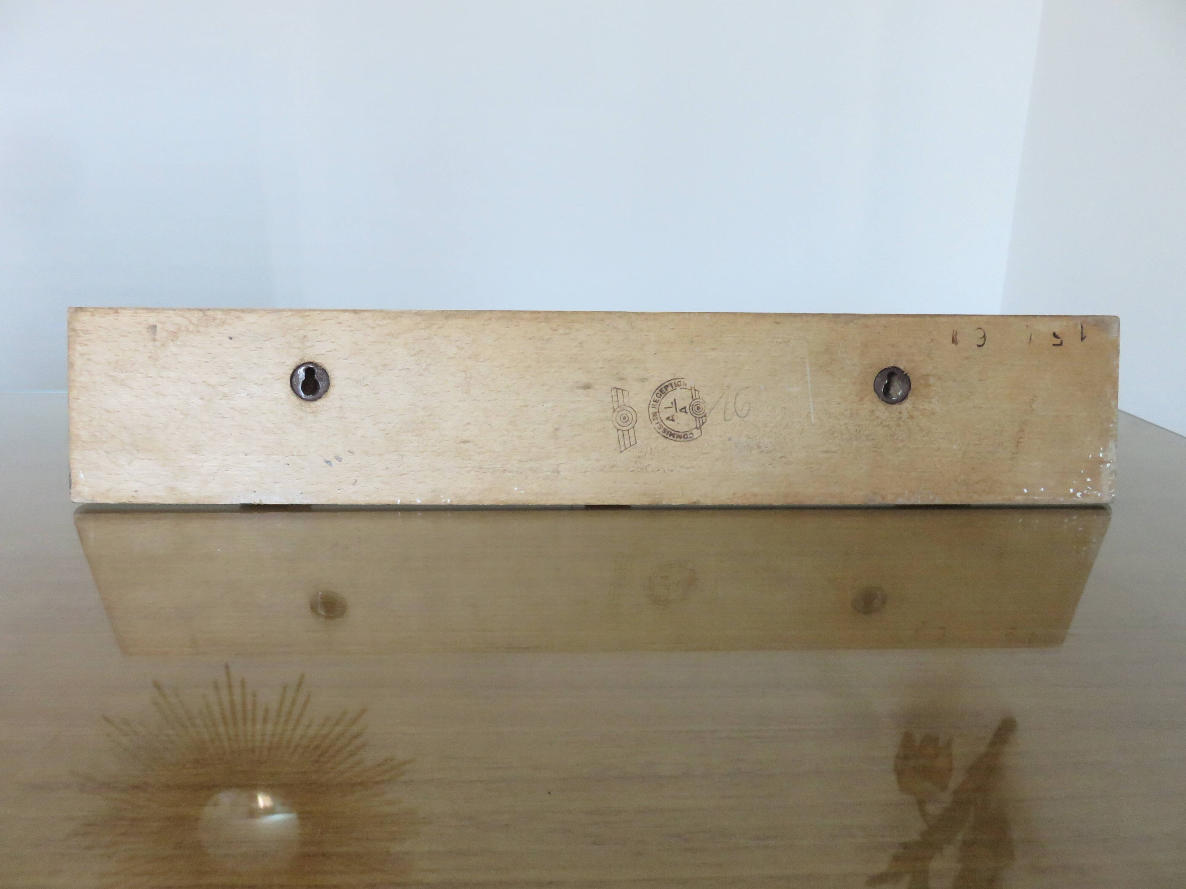 “stella” wall coat rack in solid beech from the 70s