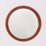 Miroir mural rond en teck des années 1960, Hollande