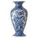 Monumental blue and white baluster vase from Delft, hand-painted, 1950s, Dutch.