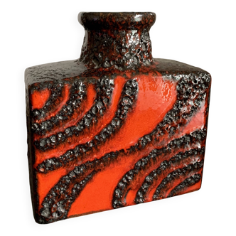 Pottery Vase Fat Lava West Germany , 1970s