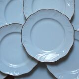 White and gold porcelain plates