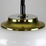 White and gold Space Age pendant lamp by Harvey Guzzini for Meblo, 1970s