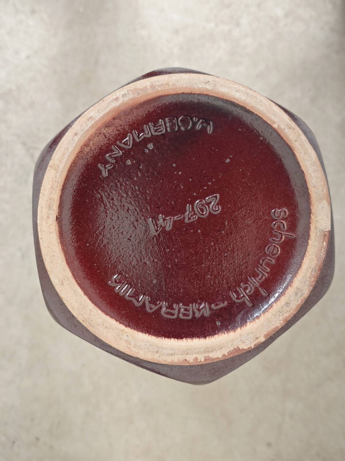 Large flamed ceramic vase Scheurich 297/41