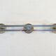 Coat rack has 3 pastes in chromed metal vintage