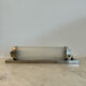 Vintage modernist wall lamp, sandblasted glass and chromed metal, art deco 1930