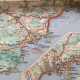 Vintage Côte d'Azur road map tray