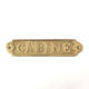 Brass cabin door plate