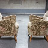 Pair of armchairs flower 50s