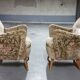 Pair of armchairs flower 50s