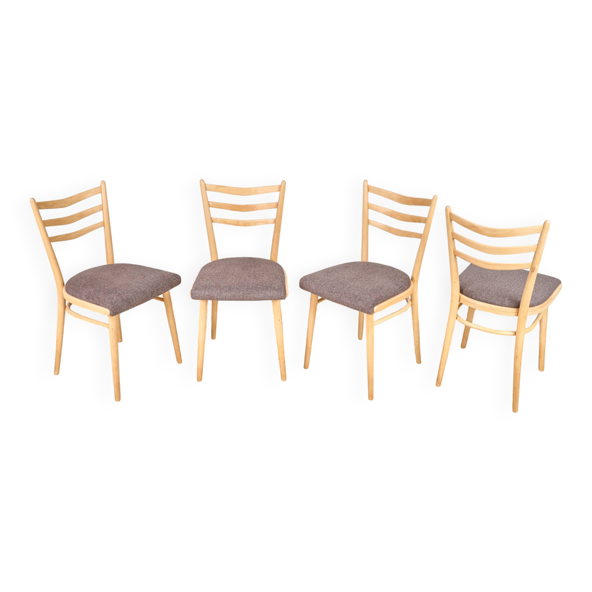 Set of 4 Wooden Chairs JITONA, 1960s, Czechoslovakia
