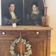 Duo portraits of a young couple painting on oil
