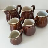Ensemble pots à lait style bistrot