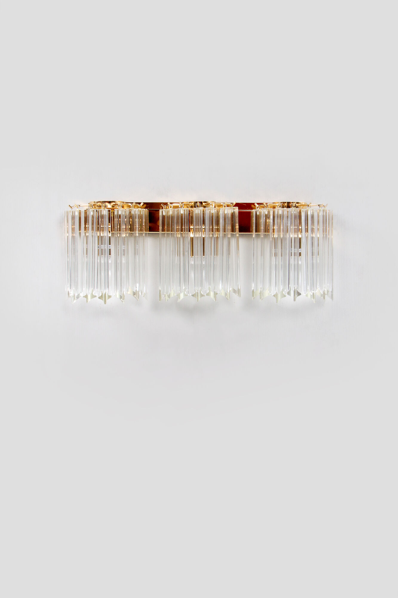 Murano glass Italian wall lamp design by Venini, 1970 Italy