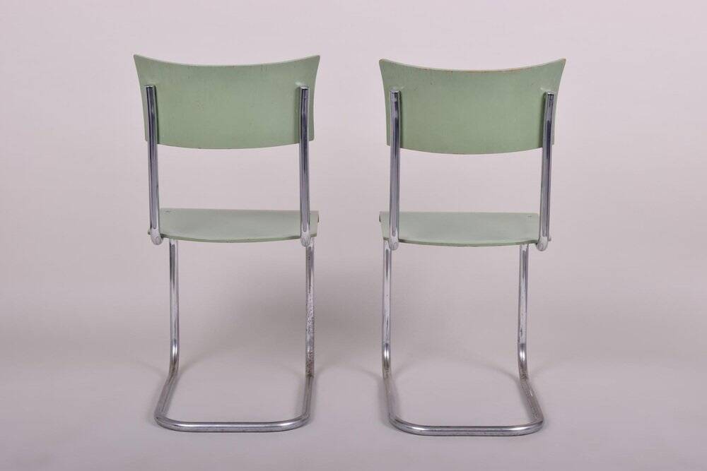 Chaises Bauhaus vintage de Robert Slezák, 1930, ensemble de 4