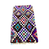 Azilal vintage wool and handmade cotton rug 90x160 cm