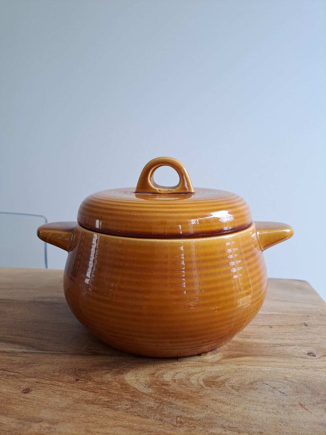 Soupière vintage ocre