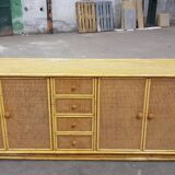Rattan sideboard 1970