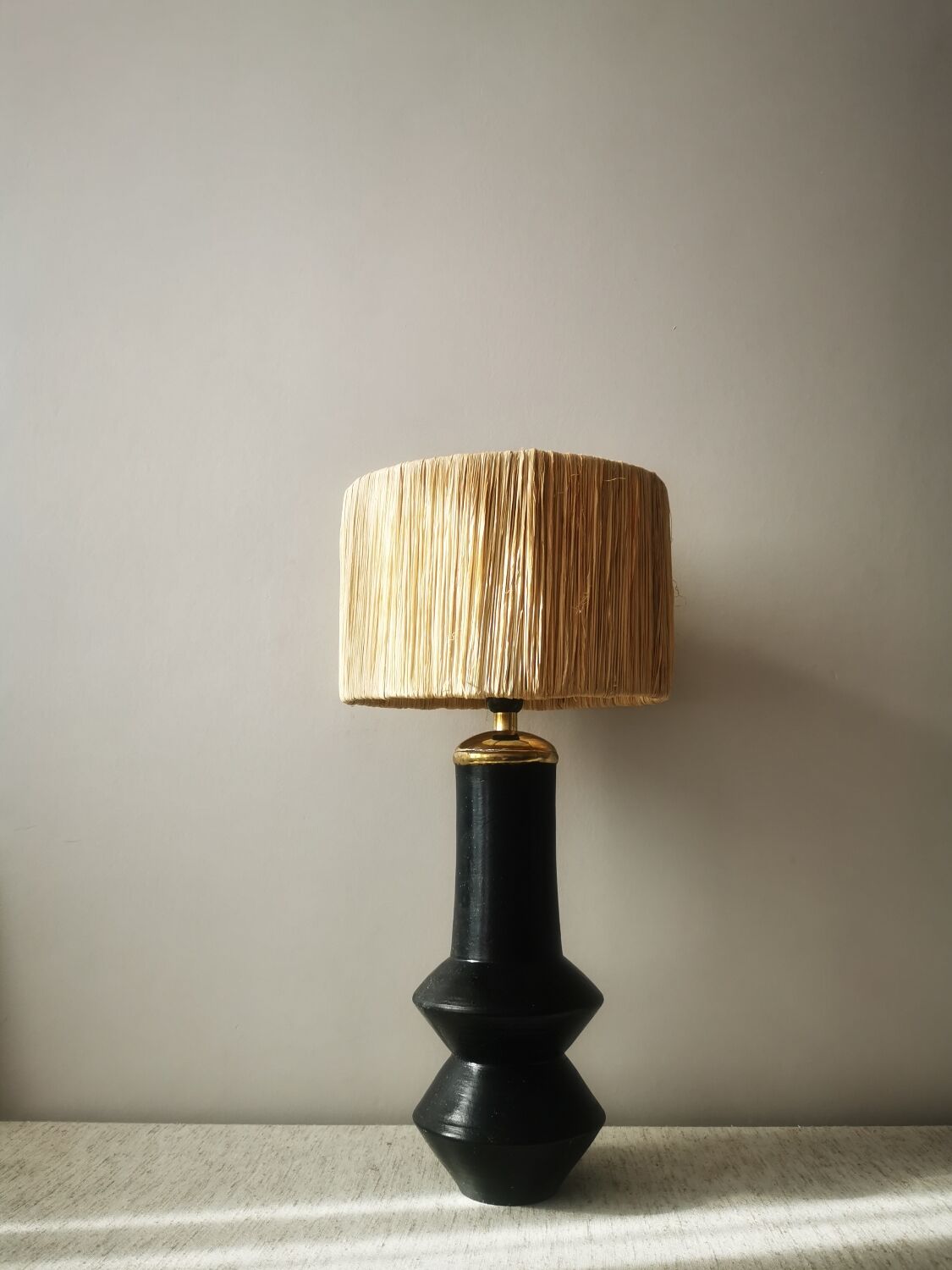 Black ceramic lamp