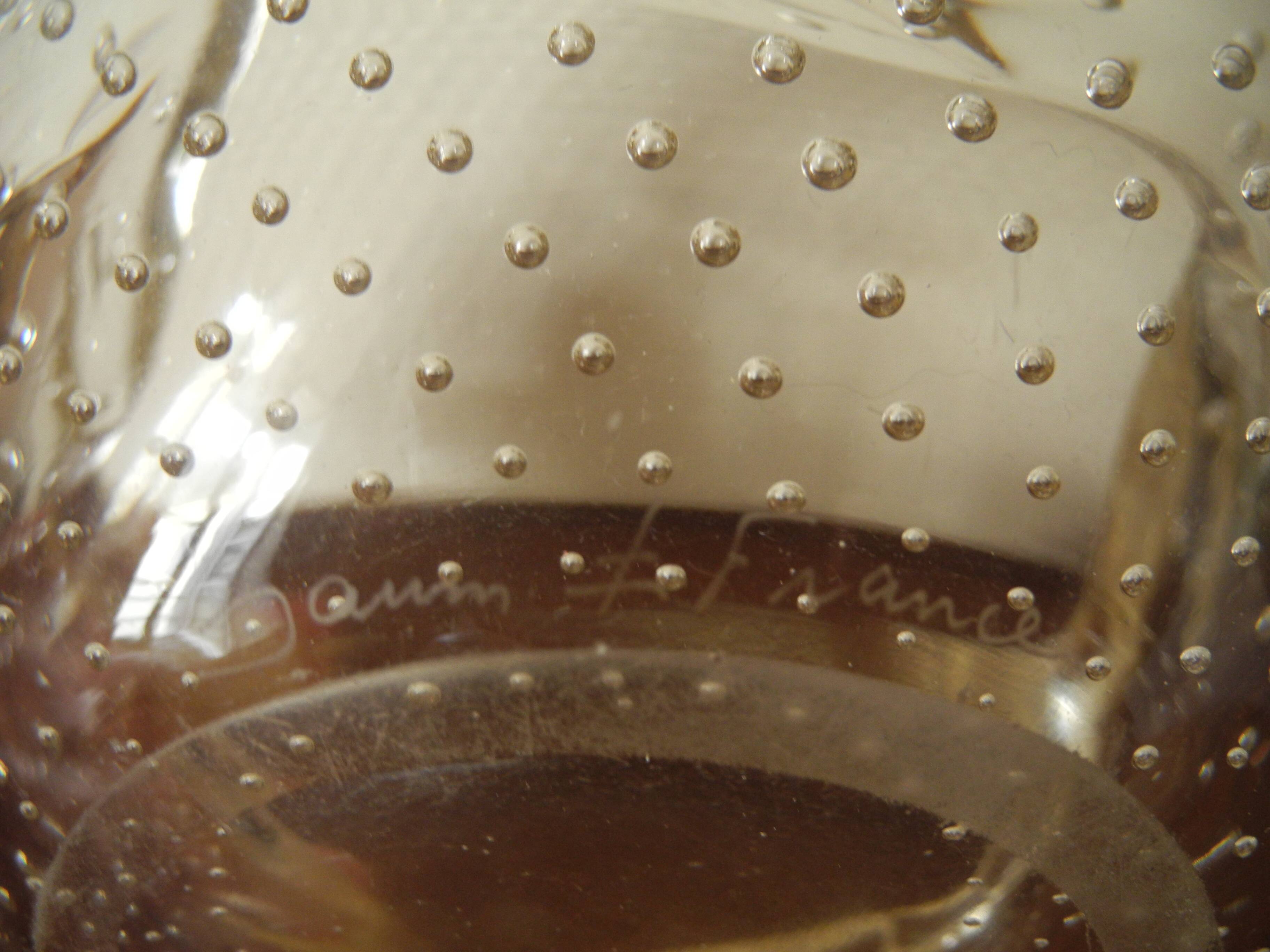 Antique crystal pocket daum france vintage deco french crystal cup pin tray