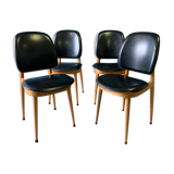 Series of 4 pegasus Baumann chairs