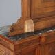 Antique walnut and marble dressing table, 3 drawers, 19th century.