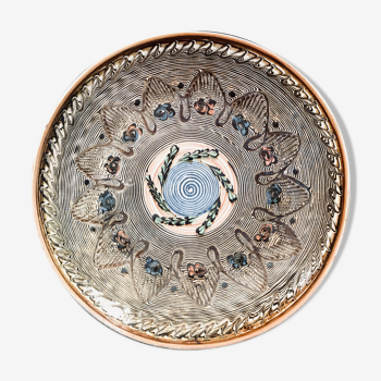 Plat d’Horezu terre cuitevdécor tourbillons