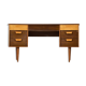 Midcentury Uniflex Walnut And Beech Concave Desk Designed By Gunther Hoffstead .