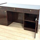 Art Deco “New York” double-sided desk – Macassar ebony veneer