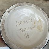 Vase céramique vintage Lamarche Vallauris Monaco 1960