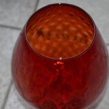 Vintage Italian red vase on foot