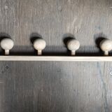 Patinated coat rack 4 hooks