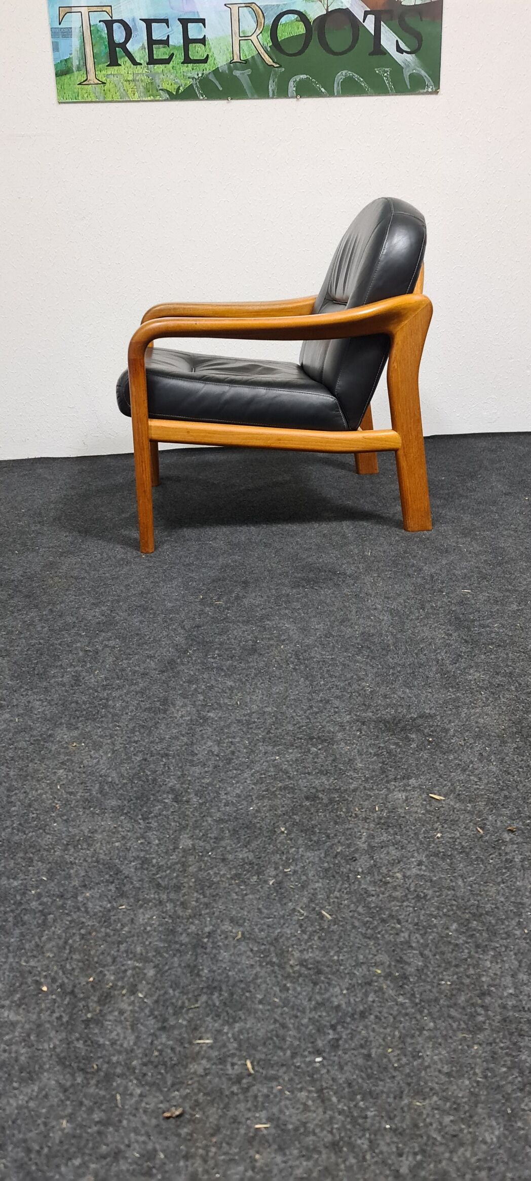 Fauteuil design danois en teck vintage par Komfort