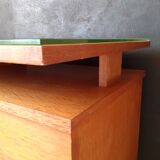 Vintage desk with compass feet around 1950