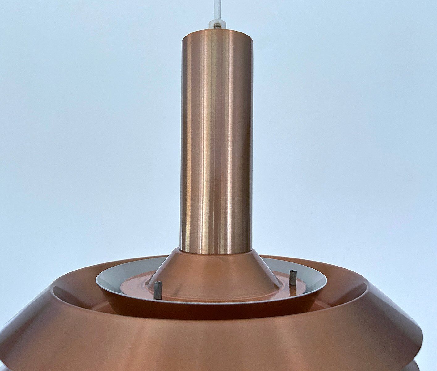 Mid-century modern Danish copper pendant light, 1970s