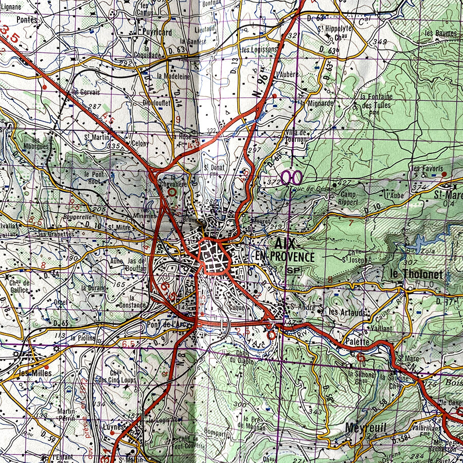 Carte Aix en Provence 1971