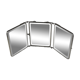 Miroir barbier tryptique