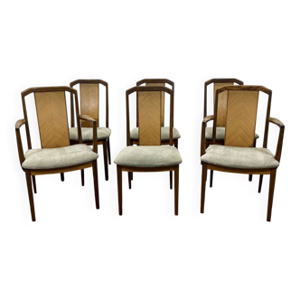 Set of 4 chairs and 2 armchairs by GPlan in teak from the 1970s