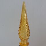 Carafe Empoli Italy Genie bottle in amber glass