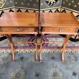Pair of Directoire style winding bedside tables