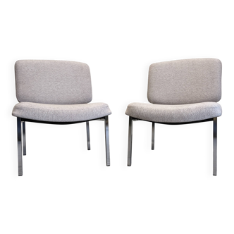 Pair of modernist armchairs, France circa 1970