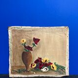 Oil on ancient canvas