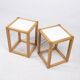 Pair of bedside tables or side tables in the style of André Sornay, France, 1980s.