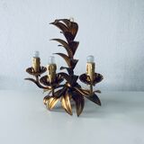 Golden leaf wall light