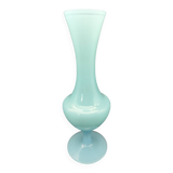 Vase soliflore vintage opaline bleue